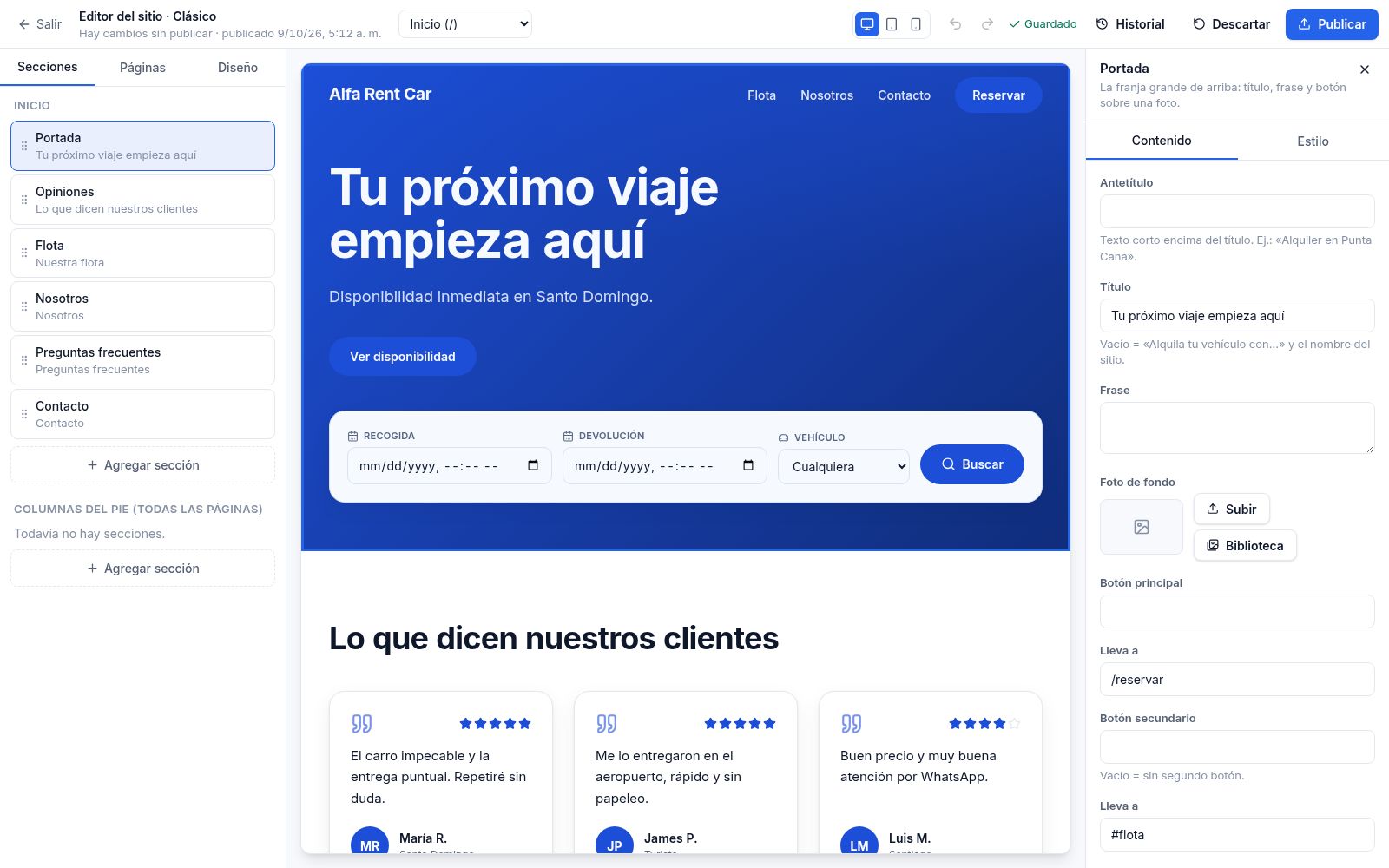 Tu sitio web, en RD Renta